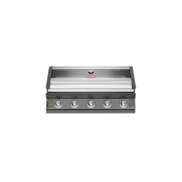 1600 Series Dark 5 Burner Built In BBQ w/ Cast Iron Burners & Grills