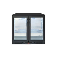 Crossray Double fridge, Black, 208L - FRIDGE-DBBLK