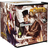 Cheers-Top Hats Retro Black Small Vintage Mini Bar Fridge 46 Litre With Opener