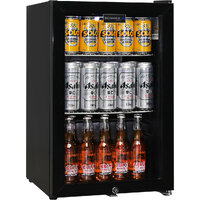 Schmick Black Tropical Double Glazed Glass Door Bar Fridge