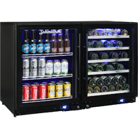 Schmick Under Bench Black Beer And Wine Fridge Combination - Model JC132-Combo (2 units)