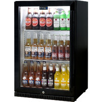 Schmick Black Bar Fridge Tropical Rated With Heated Glass and Triple Glazing 1 Door Model SK118L-B