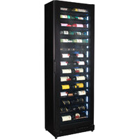 Upright Super Slim Depth Quiet Running Glass Front 2 Zone Wine Fridge With 5 x LED Colour Options