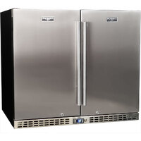 Schmick Twin Door Quiet Running  Stainless Steel Solid Door Bar Fridge Model SK206-SD - Low Height