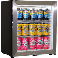 Schmick Glass Door Mini Bar Accommodation Fridge Quiet Running With Shallow Depth Model SK55-SS