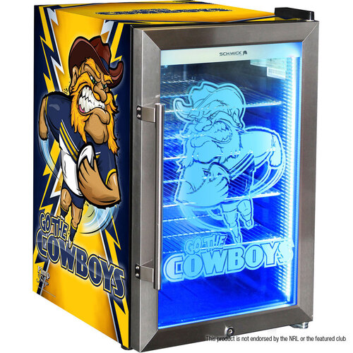 NQ Cowboys branded bar fridge, Great gift idea!  *Note 'This product is not endorsed by NRL or featured club'