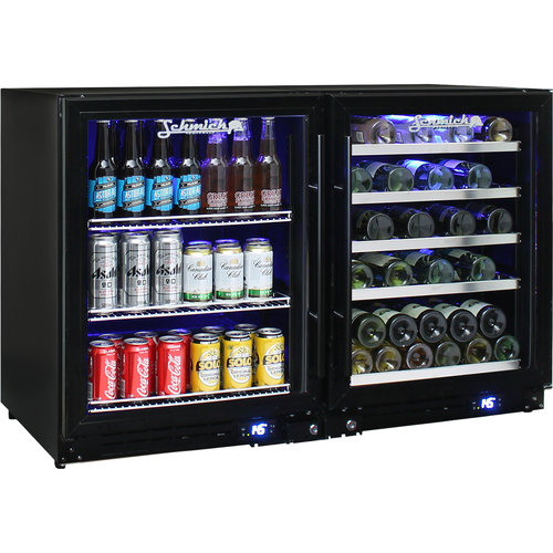 Schmick Under Bench Black Beer And Wine Fridge Combination - Model JC132-Combo (2 units)