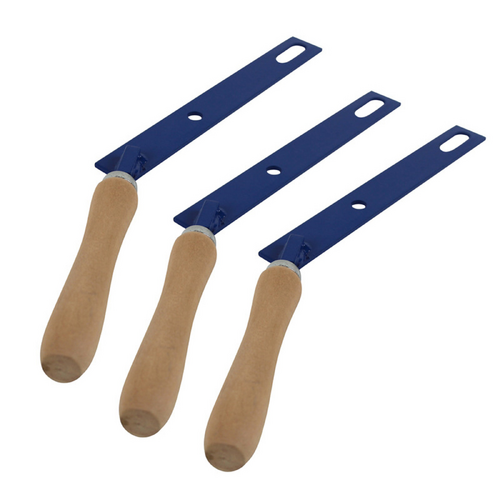 Set of 3 Height adjuster Levers (Blue) with Wooden Handle - LSWH-005A-BUNDLE