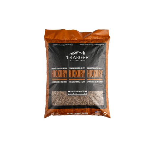 TRAEGER Hickory BBQ Wood Pellets (20lb/9kg) 