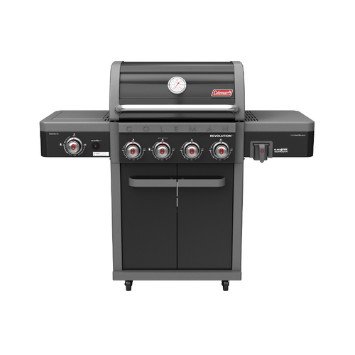 Coleman Revolution 4 Burner BBQ With Side Burner - Black Gloss- REV4BGL