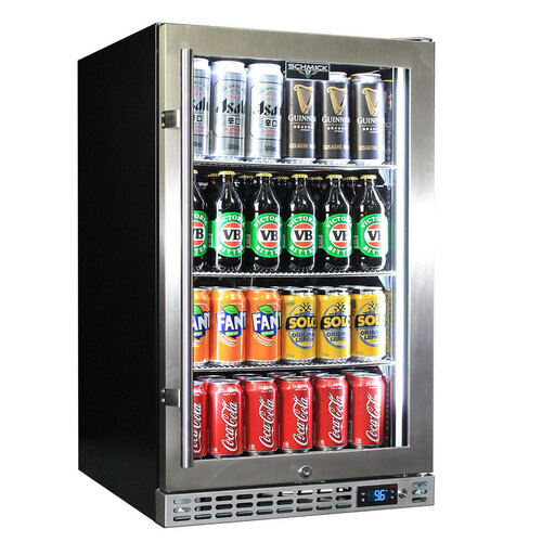 Schmick Quiet Running Front Venting Under Bench Triple Glazed Glass Door Bar Fridge Model SK126-SS