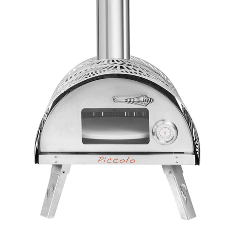 Piccolo Pizza Oven with Rotating Floor Midnight Black- oven-001-b-trolley